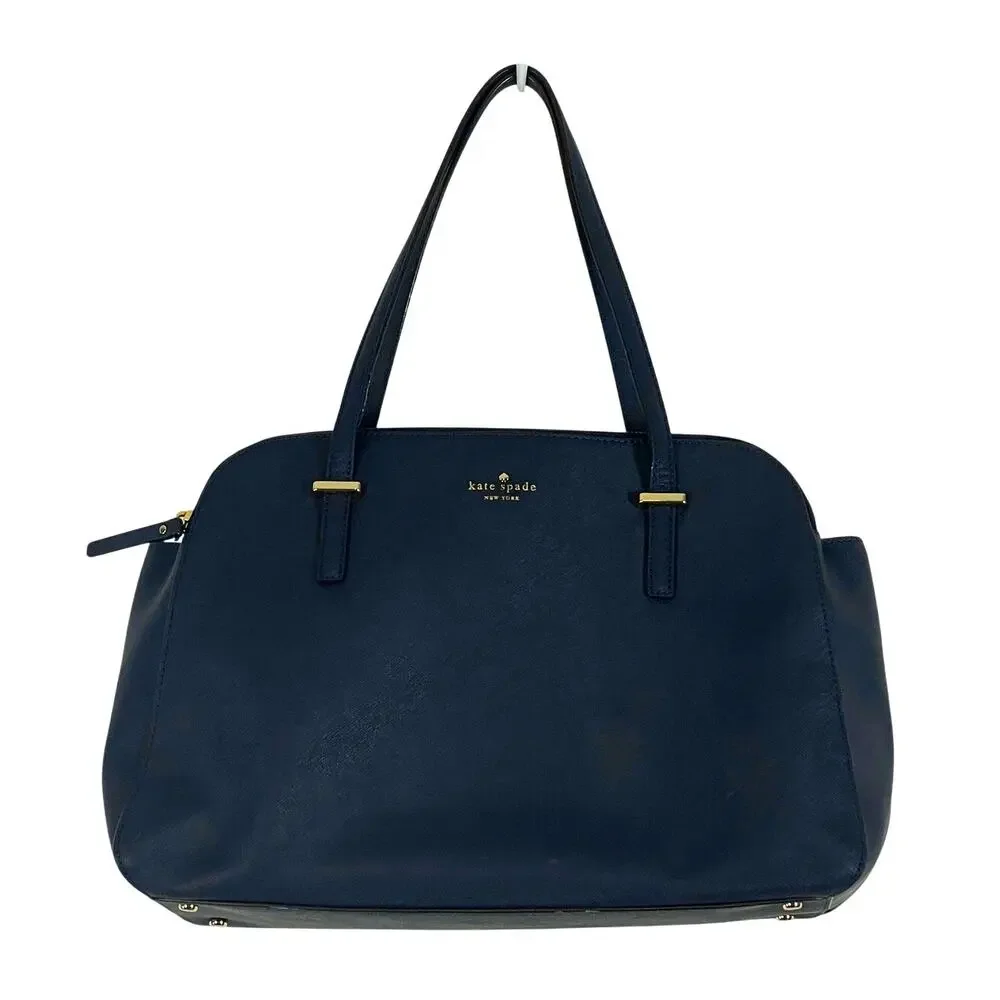 Kate Spade Midnight Blue Double Zip Grand Street Satchel Bag